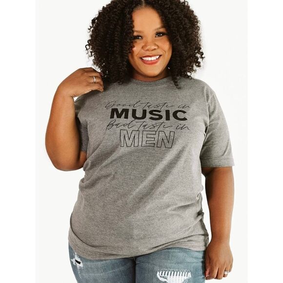 Plus Size Good Taste In Music Graphic T-Shirt - Picture 1 of 2